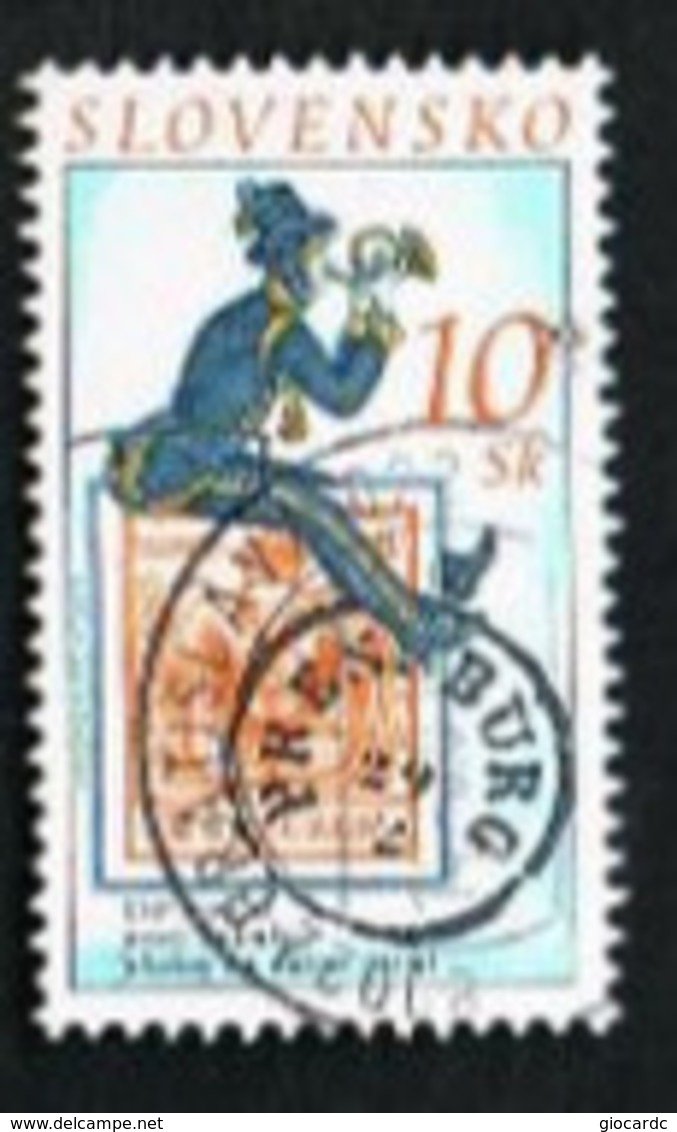 SLOVACCHIA (SLOVAKIA)  -  SG 343  -  2000 FIRST SLOVAKIA STAMP ANNIVERSARY   -   USED - Usados