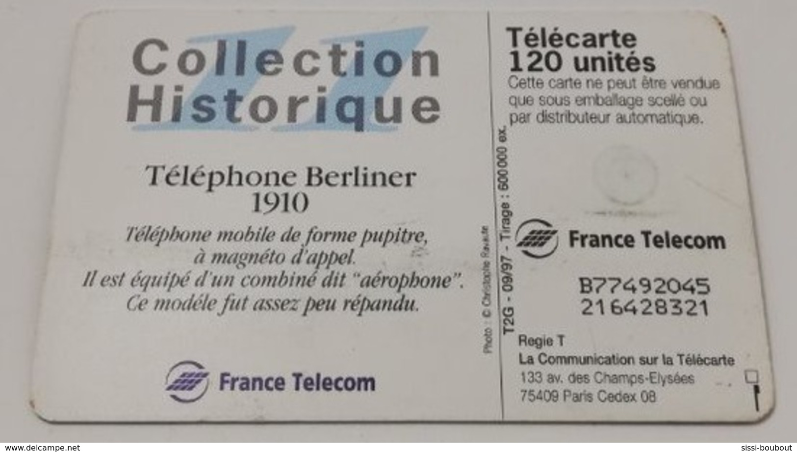 Télécarte - TELEPHONE - Collection Historique - Telefone