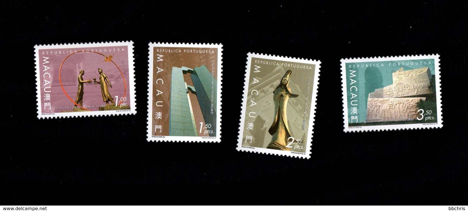 Macao Macau 1999 Modern Contemporary Sculptures Mint Stamp Set MNH - Other & Unclassified