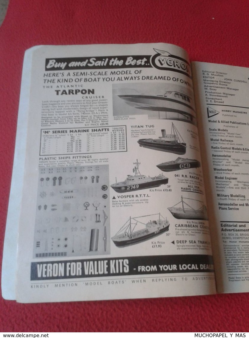 MAGAZINE REVISTA MODEL BOATS AGOSTO 1977 AUGUST VOLUME 27 Nº NUMBER 318 HOBBY MAP SHIPS BARCOS...VER, USA ? CANADA ? ... - Unterhaltung