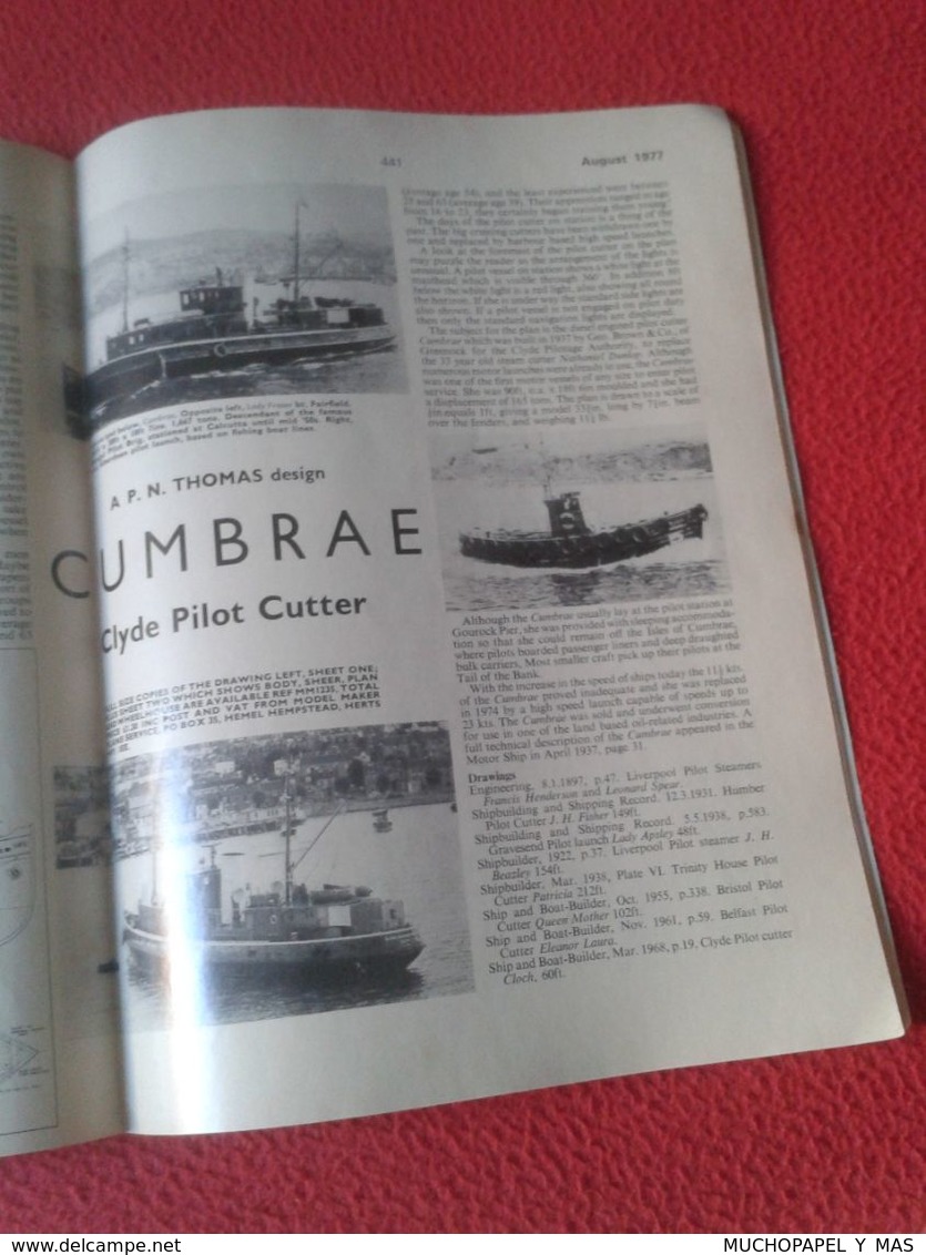 MAGAZINE REVISTA MODEL BOATS AGOSTO 1977 AUGUST VOLUME 27 Nº NUMBER 318 HOBBY MAP SHIPS BARCOS...VER, USA ? CANADA ? ...