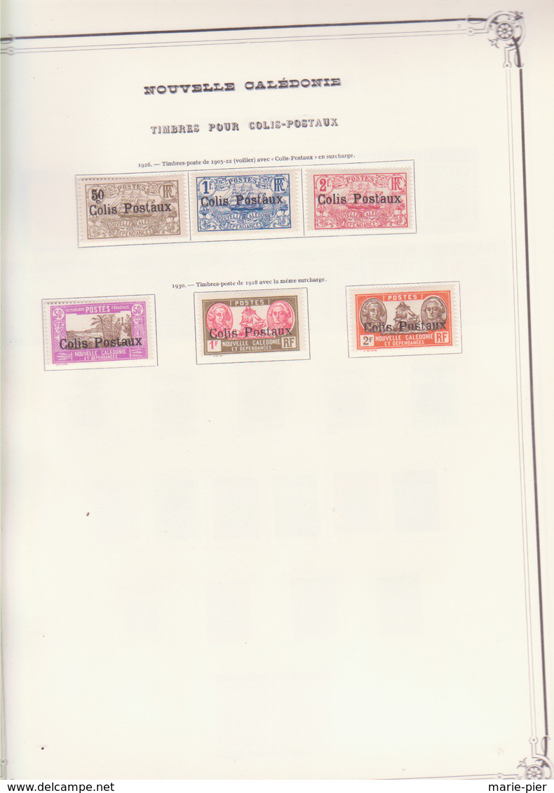 timbres Nouvelle calédonie + PA + CP + T + BF + Service