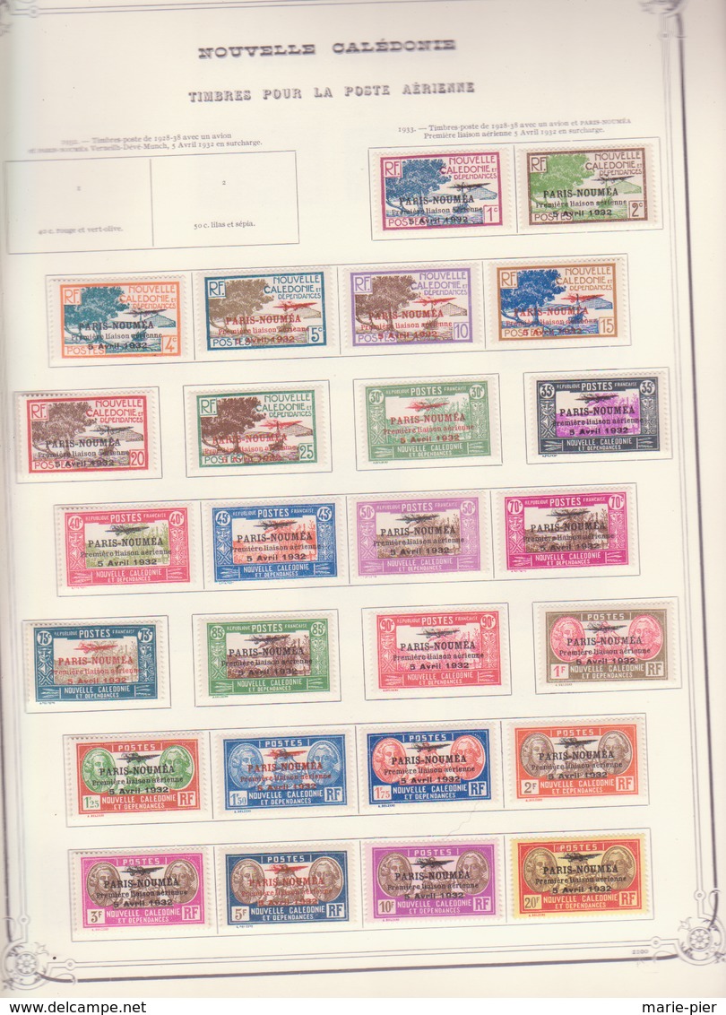 timbres Nouvelle calédonie + PA + CP + T + BF + Service