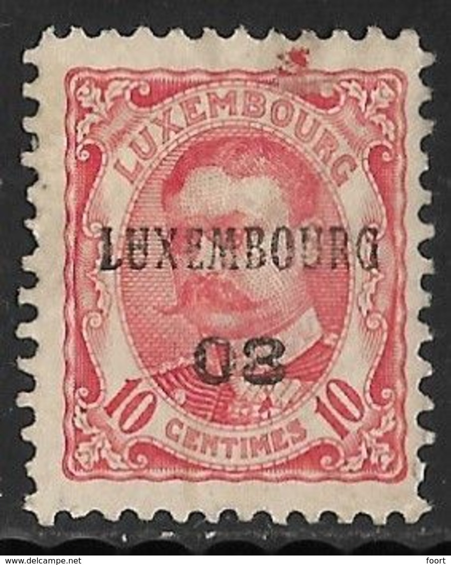 Luxembourg 1908 Prifix Nr. 60 Dunne Plek - Préoblitérés