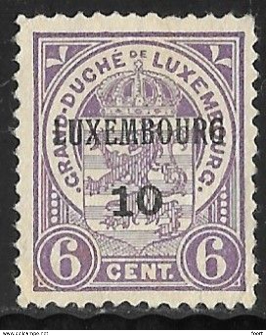 Luxembourg 1910 Prifix Nr. 71 - Preobliterati