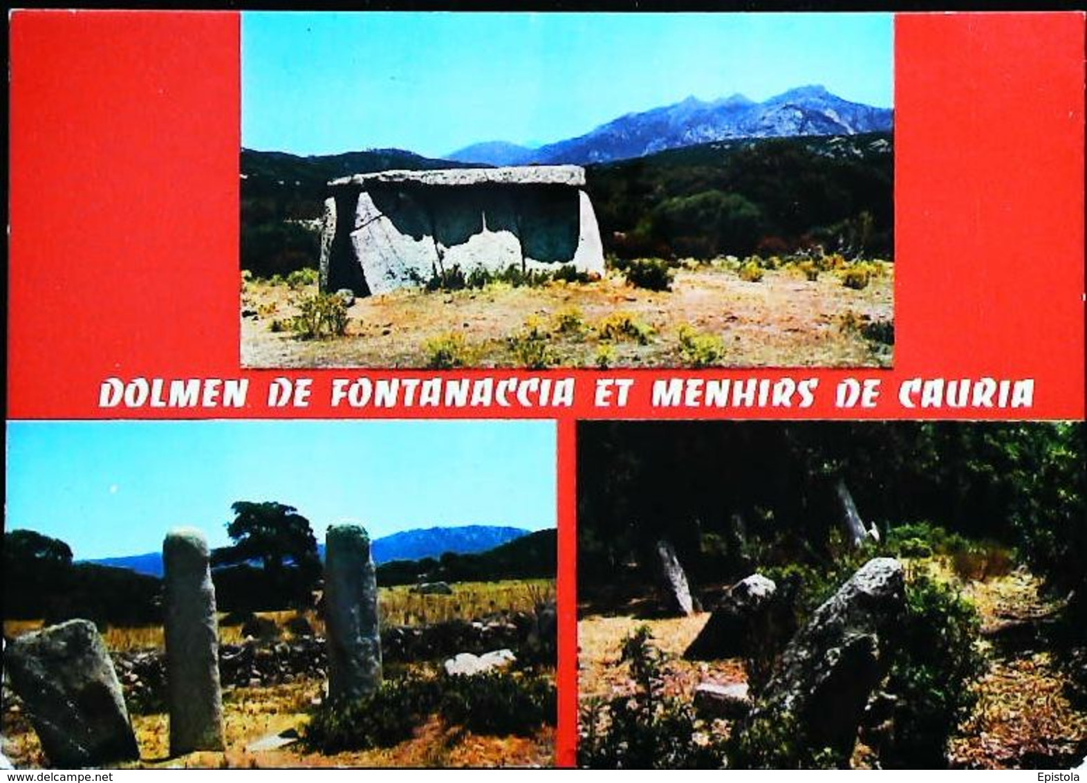 CPSM Dolmen  De Fontanaccia Et Menhirs De Cauria - Dolmen & Menhirs