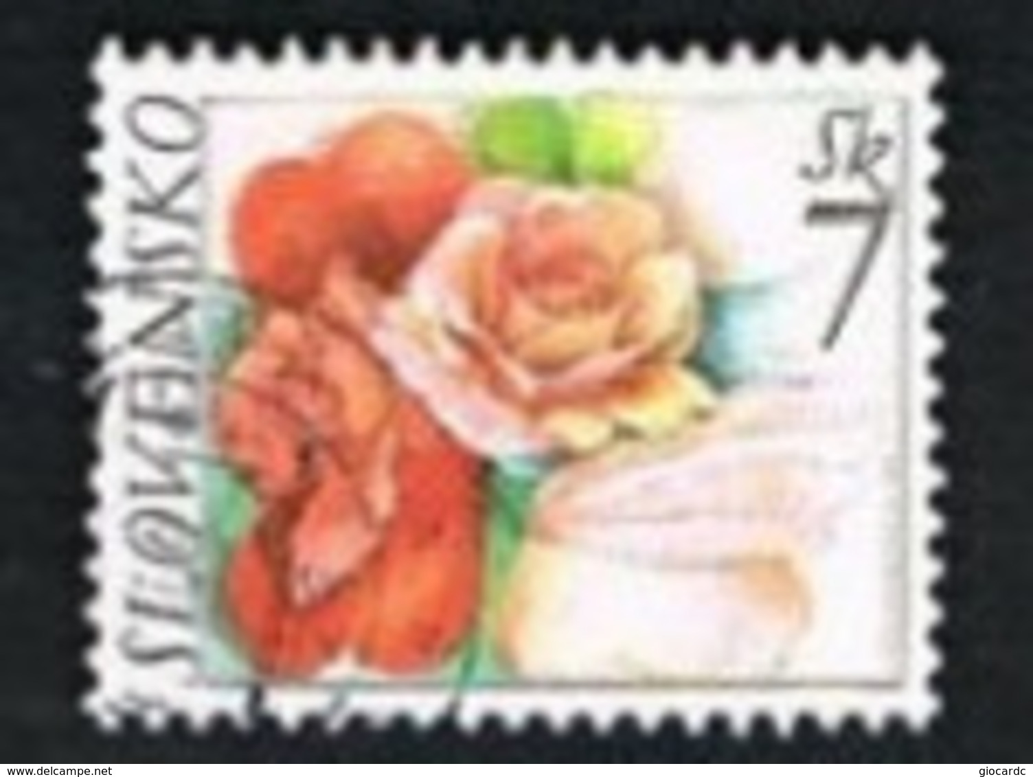 SLOVACCHIA (SLOVAKIA)  -  SG 409  -  2003  FLOWERS:  ROSES    -   USED - Usati