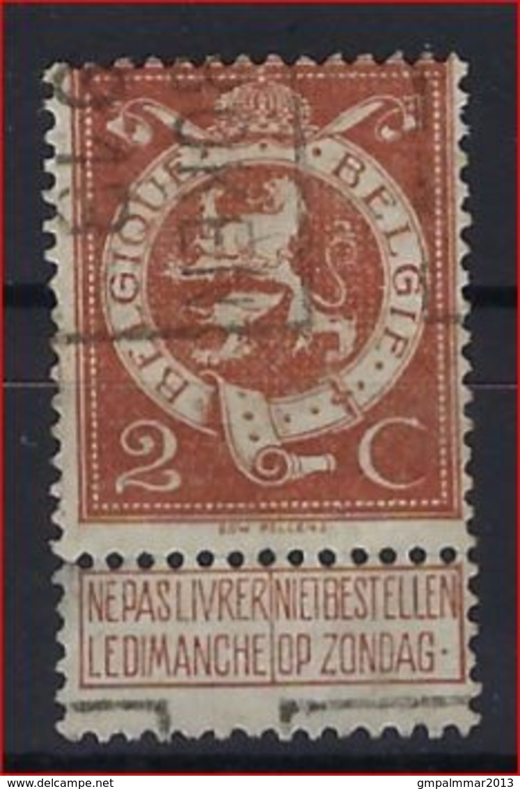 PELLENS Cijfer Nr. 109 Voorafgestempeld Nr. 2216 Positie B  HOBOKEN 1913 ; Staat Zie Scan ! - Rollo De Sellos 1910-19