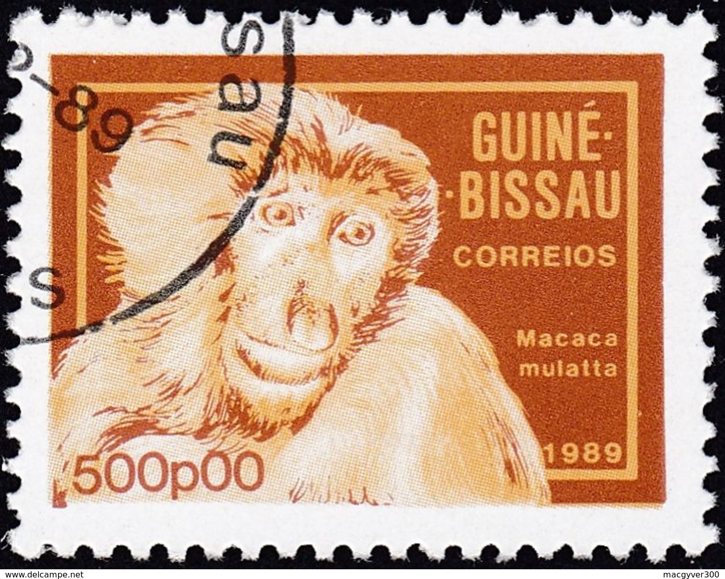 GUINEE-BISSAU, 1989, Macaque, Singe, Chimpanzés (Yvert 560) - Chimpanzés