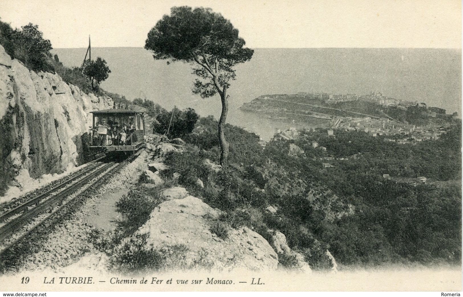 Alpes Maritimes - La Turbie - Chemin De Fer Et Vue Sur Monaco - L.L. Nº 19 - La Turbie