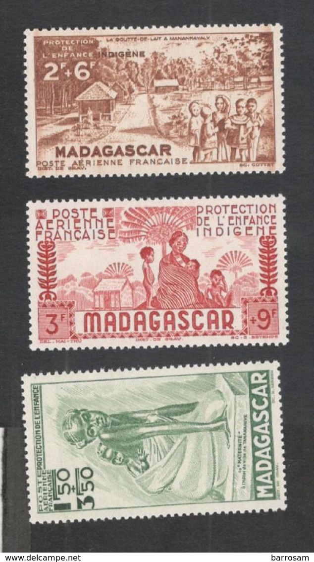 MADAGASCAR....1942:Yvert41-3mh* - Autres & Non Classés