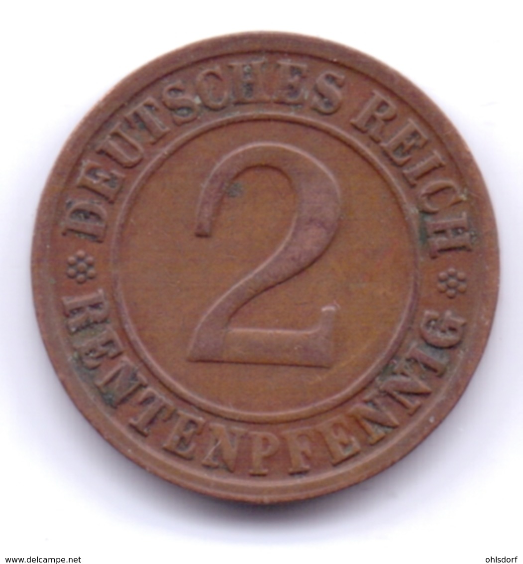 DEUTSCHES REICH 1923 D: 2 Rentenpfennig, KM 31 - 2 Rentenpfennig & 2 Reichspfennig