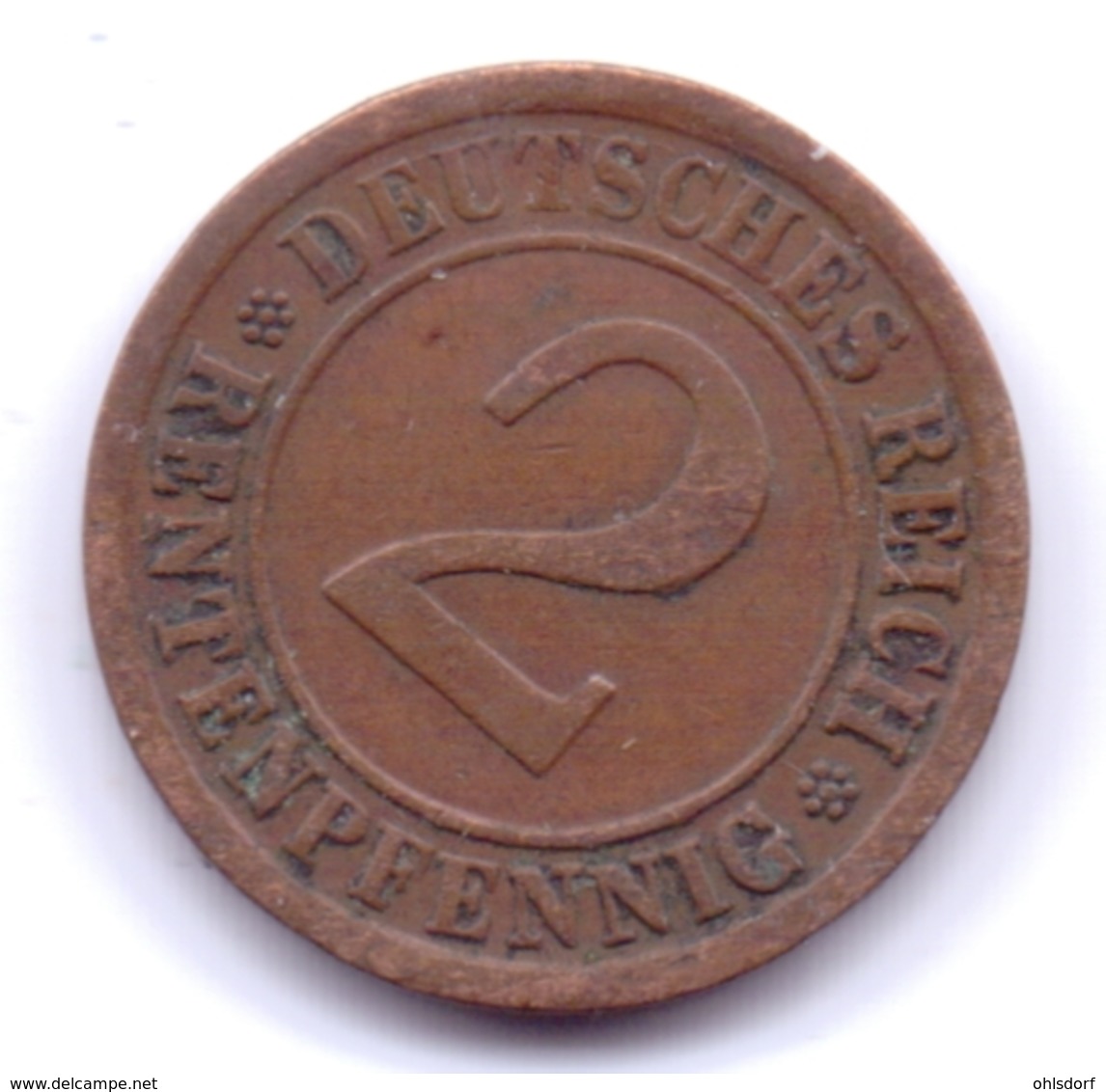 DEUTSCHES REICH 1923 A: 2 Rentenpfennig, KM 31 - 2 Rentenpfennig & 2 Reichspfennig