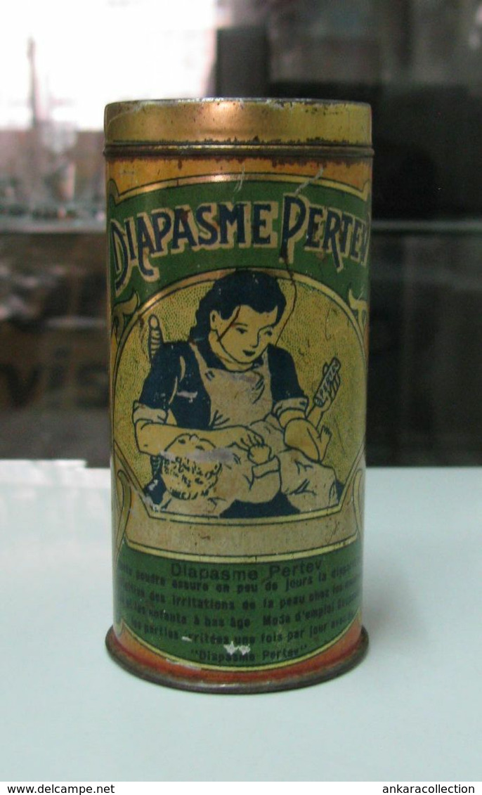 AC - DIAPASME PERTEV BABY POWDER VINTAGE TIN BOX - Kosmetika