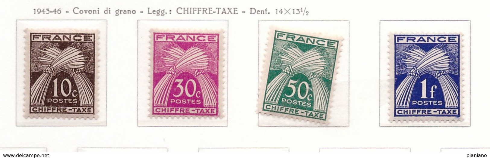 PIA  -  FRANCIA  -  1945-46  : Segnatasse - (Yv  67-77) - 1859-1959 Nuevos