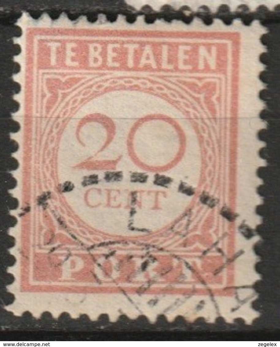 Ned Indie 1913 Langebalkstempel LAHAT Op 20ct Port NVPH 31 - Niederländisch-Indien