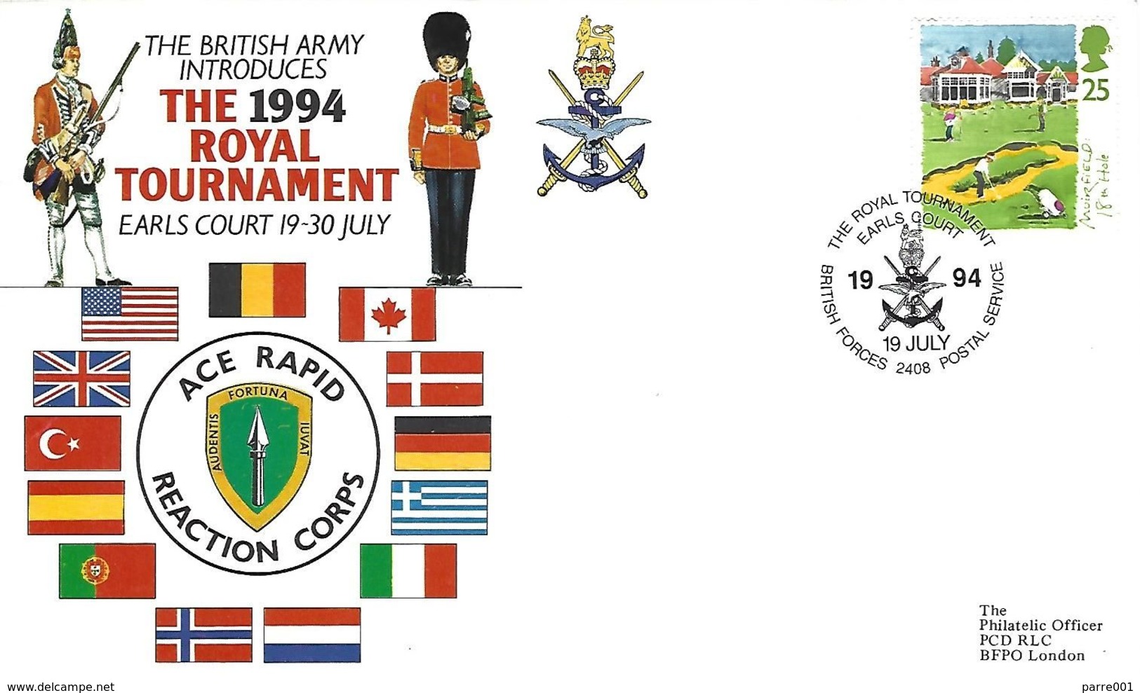 UK 1994 BFPO 2408 Earls Court Forces Royal Tournament Special Cover - Militaria