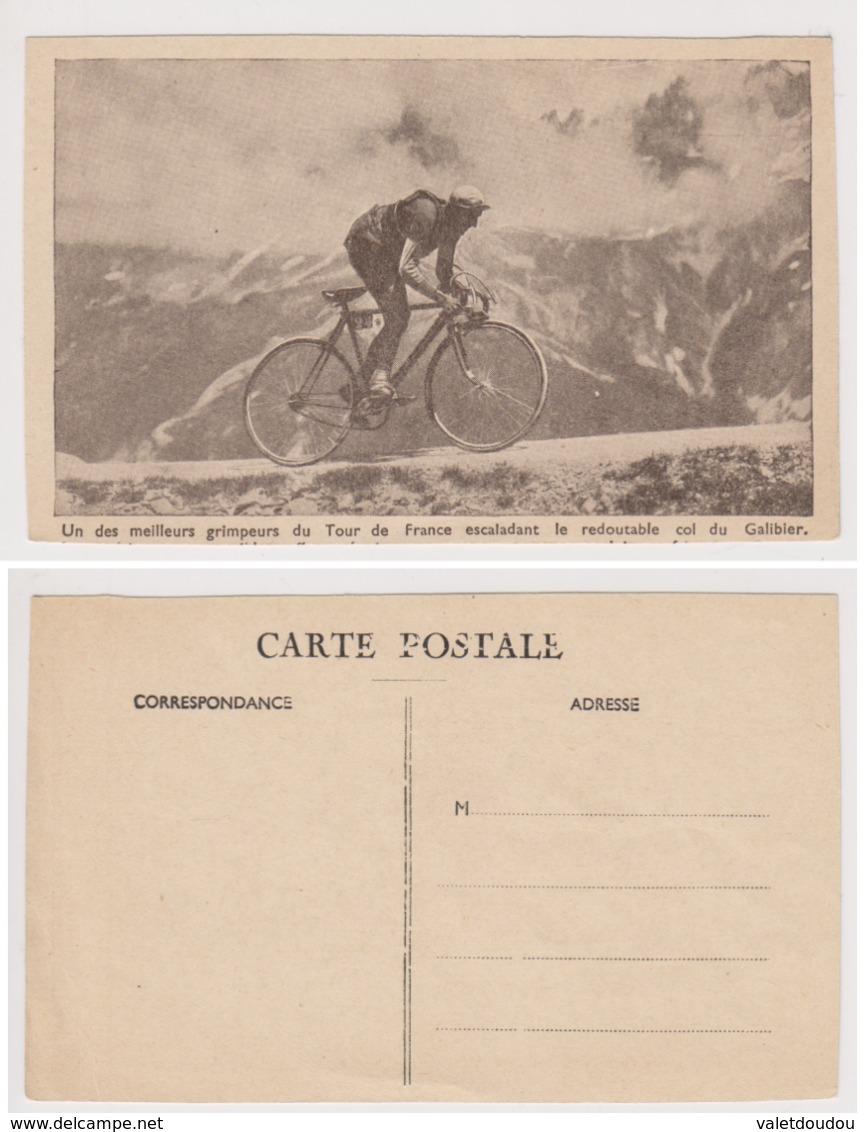 CPA Cyclisme Meilleur Grimpeur Du Tour De France Escaladant Le Col Du Galibier. - Cyclisme