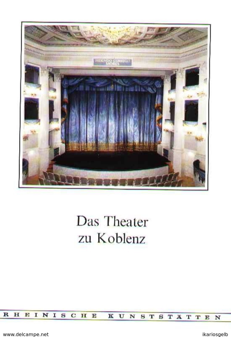 Koblenz Das Theater 1986 Heimatbuch Rheinische Kunststätten - Verein Für Denkmalpflege - Architectuur