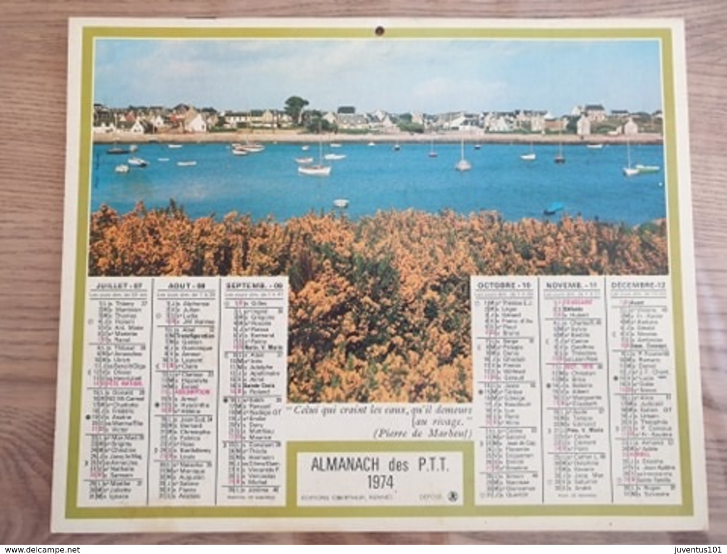 Calendrier-Almanach Des Postes P.T.T.     1974   Île De France - Grand Format : 1971-80