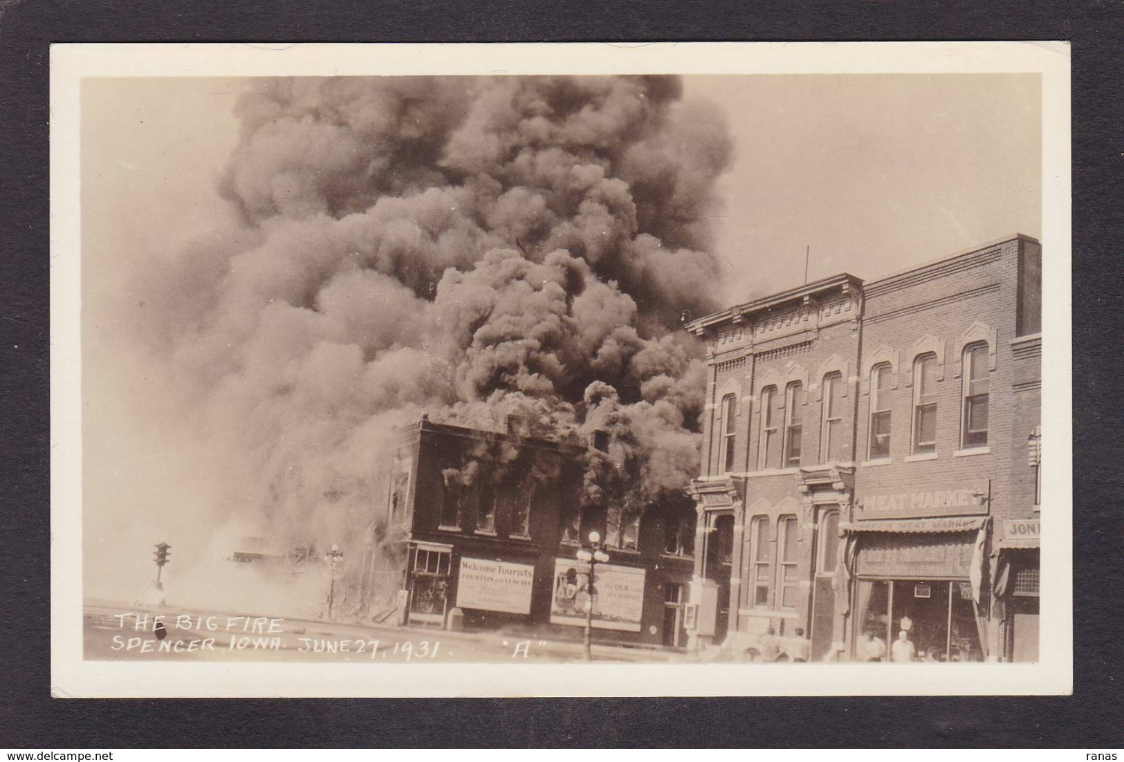 CPA Amérique Iowa Incendie Fire Catastrophe Carte Photo RPPC Non Circulé - Iowa City