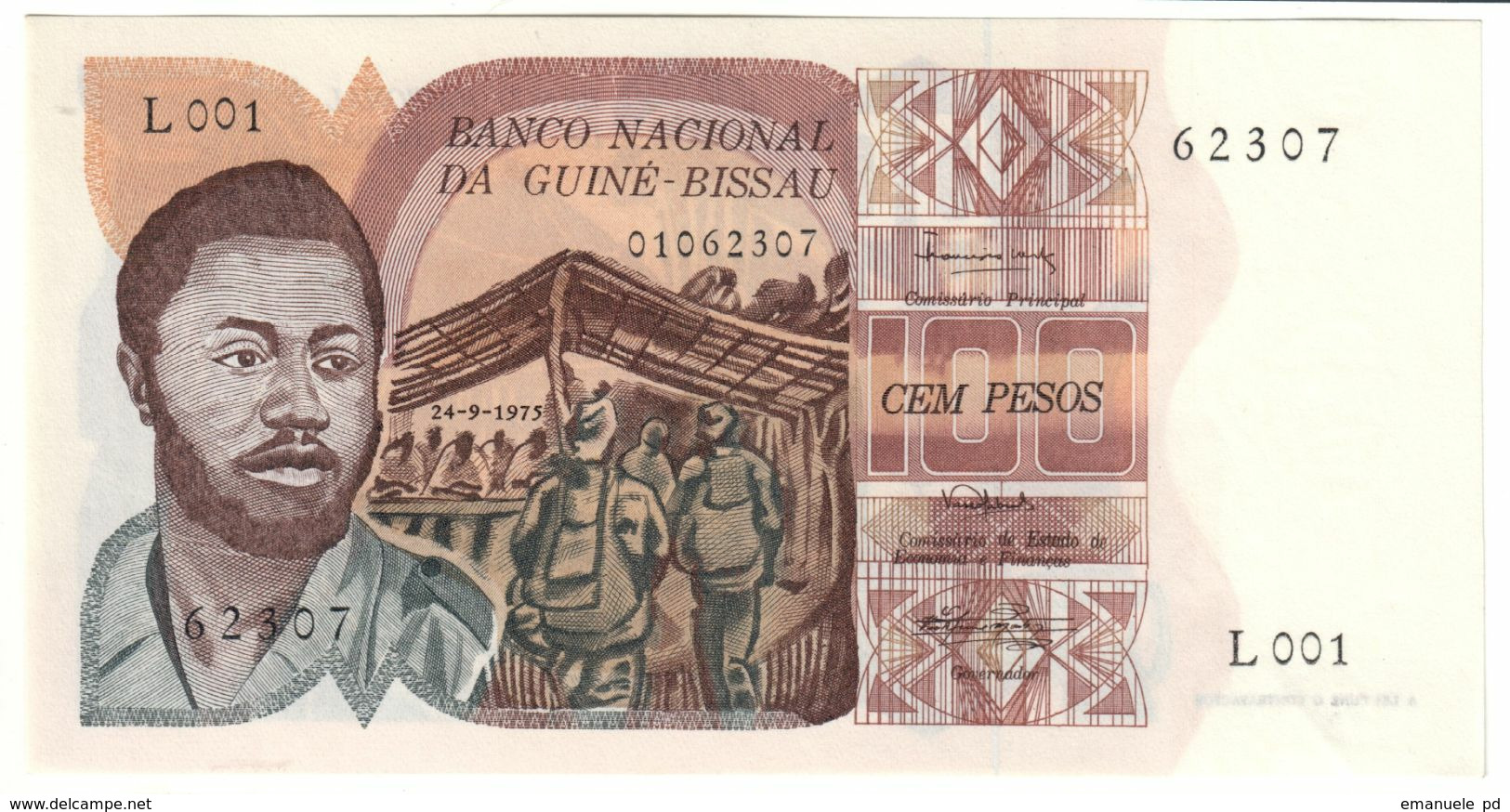 GUINEA BISSAU	100	PESOS	24/09/1975	P2	UNC			.CV. - Guinea-Bissau