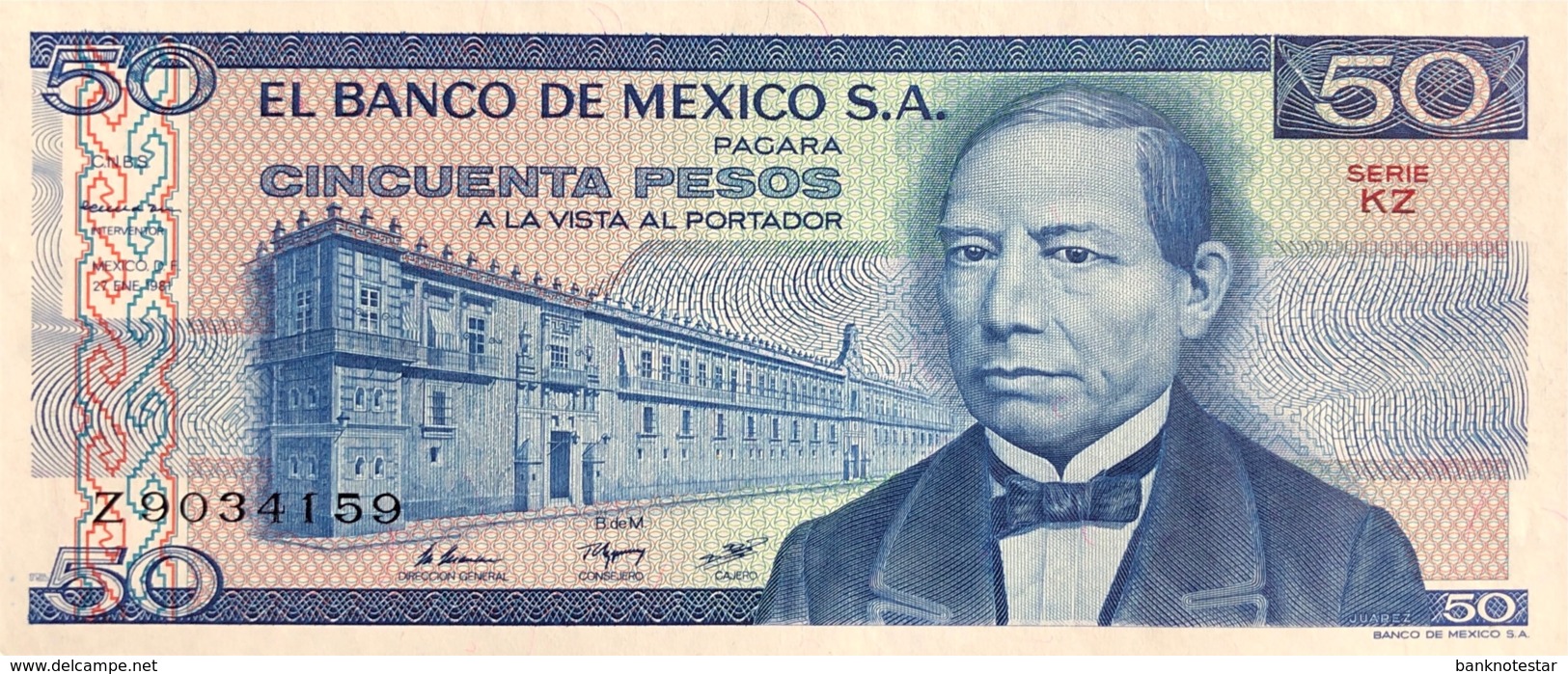 Mexico 50 Pesos, P-73 (27.1.1981) - UNC - Serie KZ - Mexico