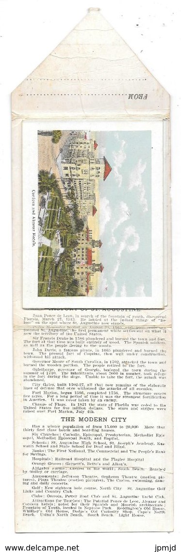 SI. AUGUSTINE, FLA. - OLDEST CITY IN THE UNITED STATES. - Souvenir Folder - 16 Views - Format: 8 X 11 Cm - St Augustine