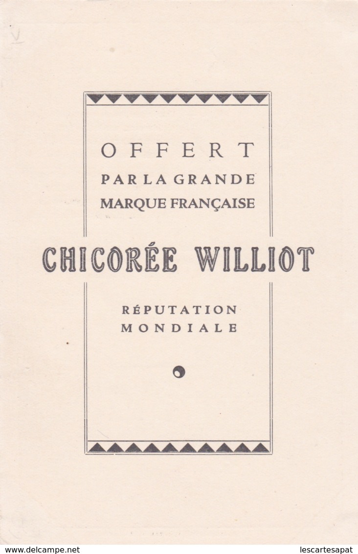 Chromo - Grand Format-publicité Chicorée WILLOT -fable De La Fontaine -la Poule Aux Oeufs D'or-(lot Pat 117 - Other & Unclassified