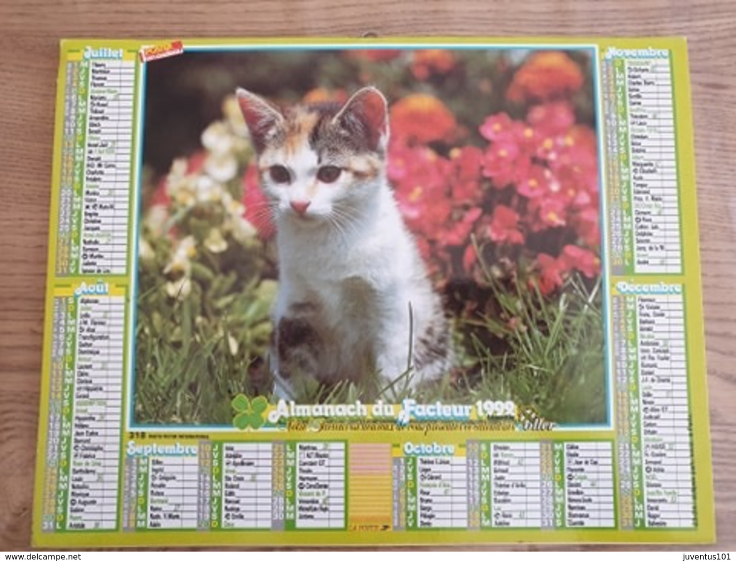 Calendrier-Almanach Des Postes P.T.T.     1992     Eure - Grand Format : 1991-00