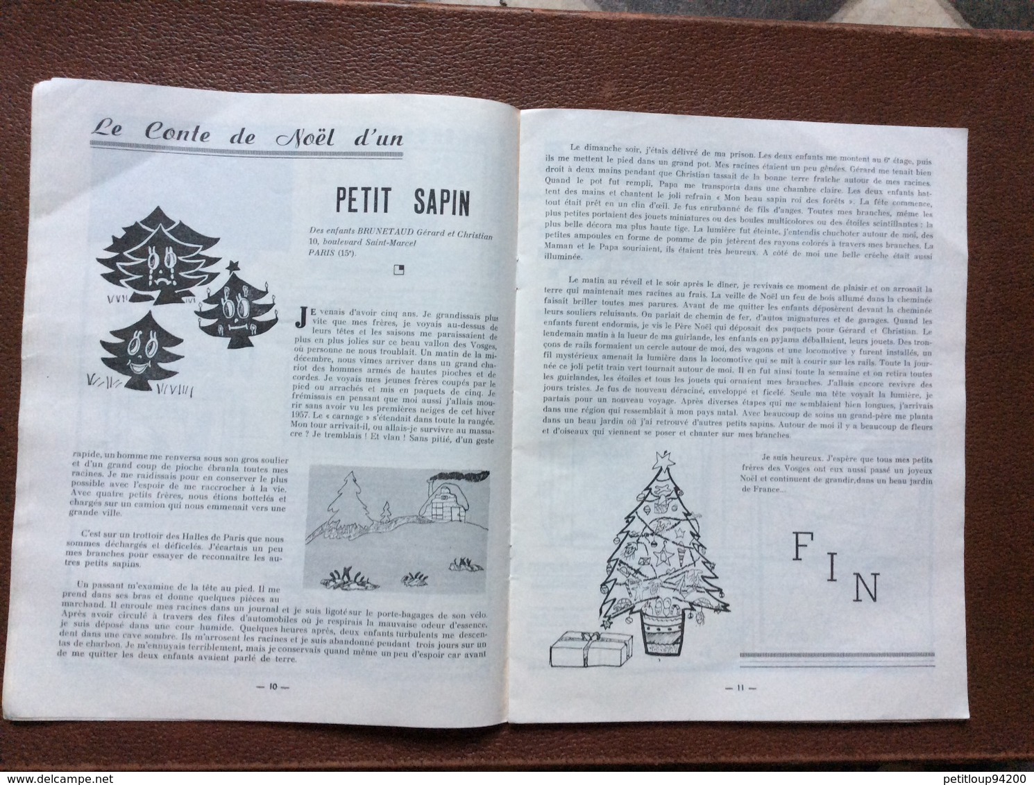 PROGRAMME  C.A.S. De PARIS  Fête Centrale  CHAPITEAU DES FRÈRES BOUGLIONE  Arbre De Noel 1958 - Programmi