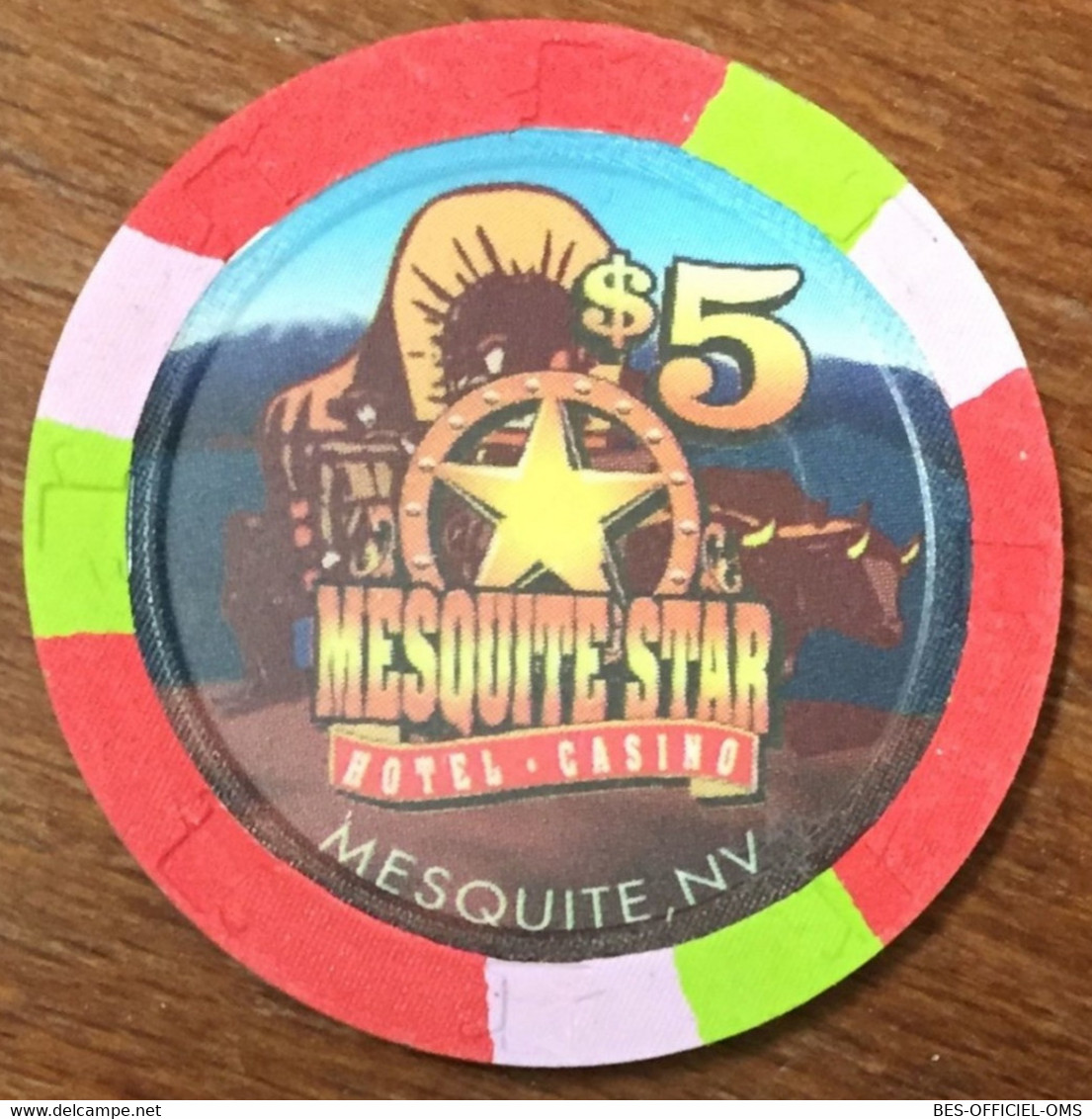 ÉTATS-UNIS USA NEVADA MESQUITE STAR CASINO CHIP $ 5 CLOSED FERMÉ JETON TOKENS COINS GAMING - Casino