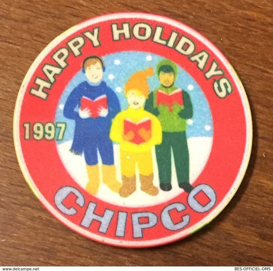 ÉTATS-UNIS USA FABRICANT CHIPCO 1997 HAPPY HOLIDAYS CASINO CHIP JETON TOKENS COINS GAMING - Casino