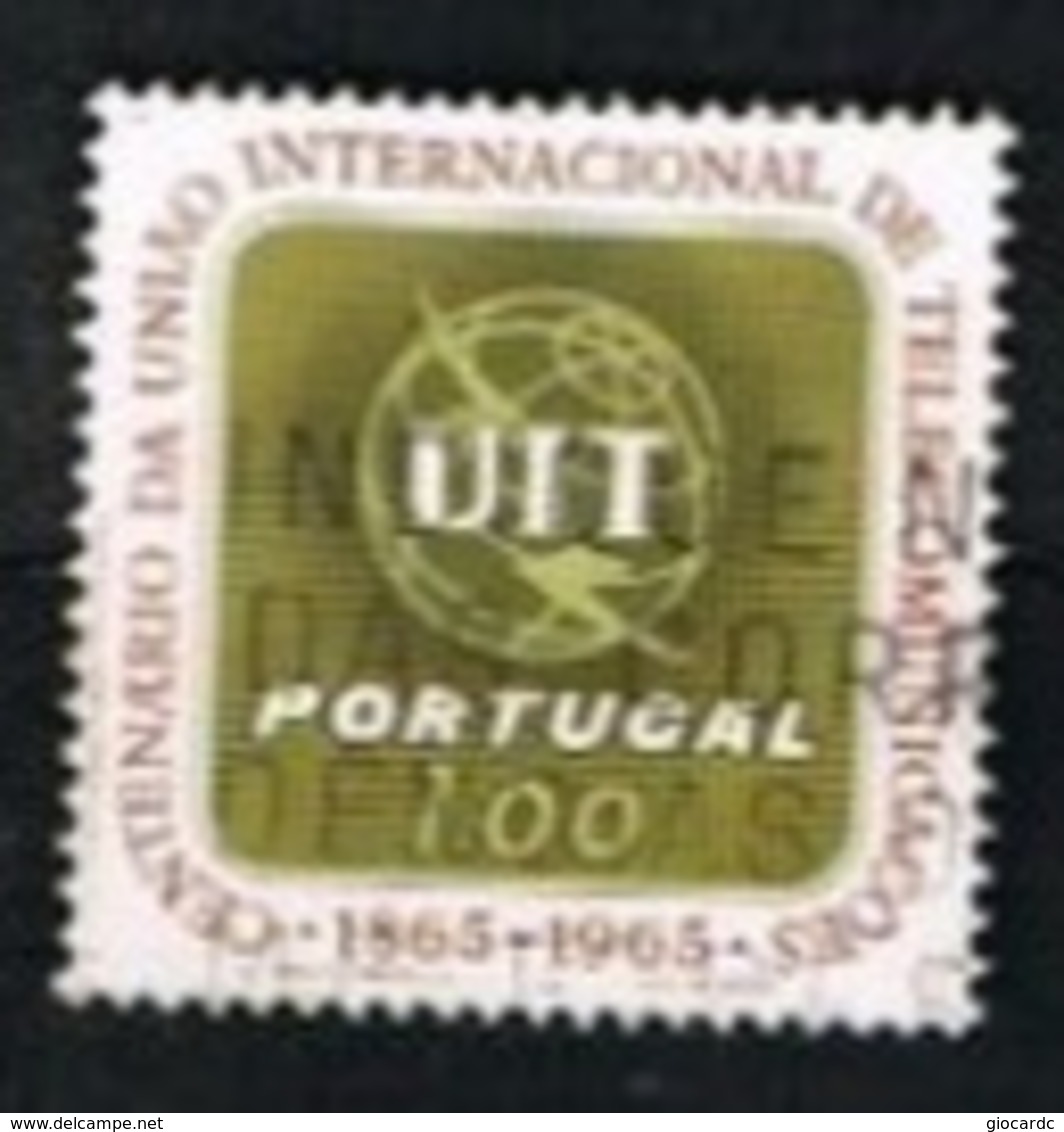 PORTOGALLO (PORTUGAL)  -  SG 1268  - 1965 U.I.T. CENTENARY   -   USED° - Oblitérés