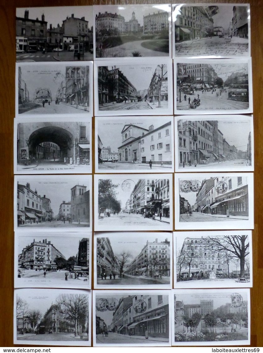 LOT DE 34 PHOTOS CARTES POSTALES QUARTIER LYON 7EME ARRONDISSEMENT - Autres & Non Classés