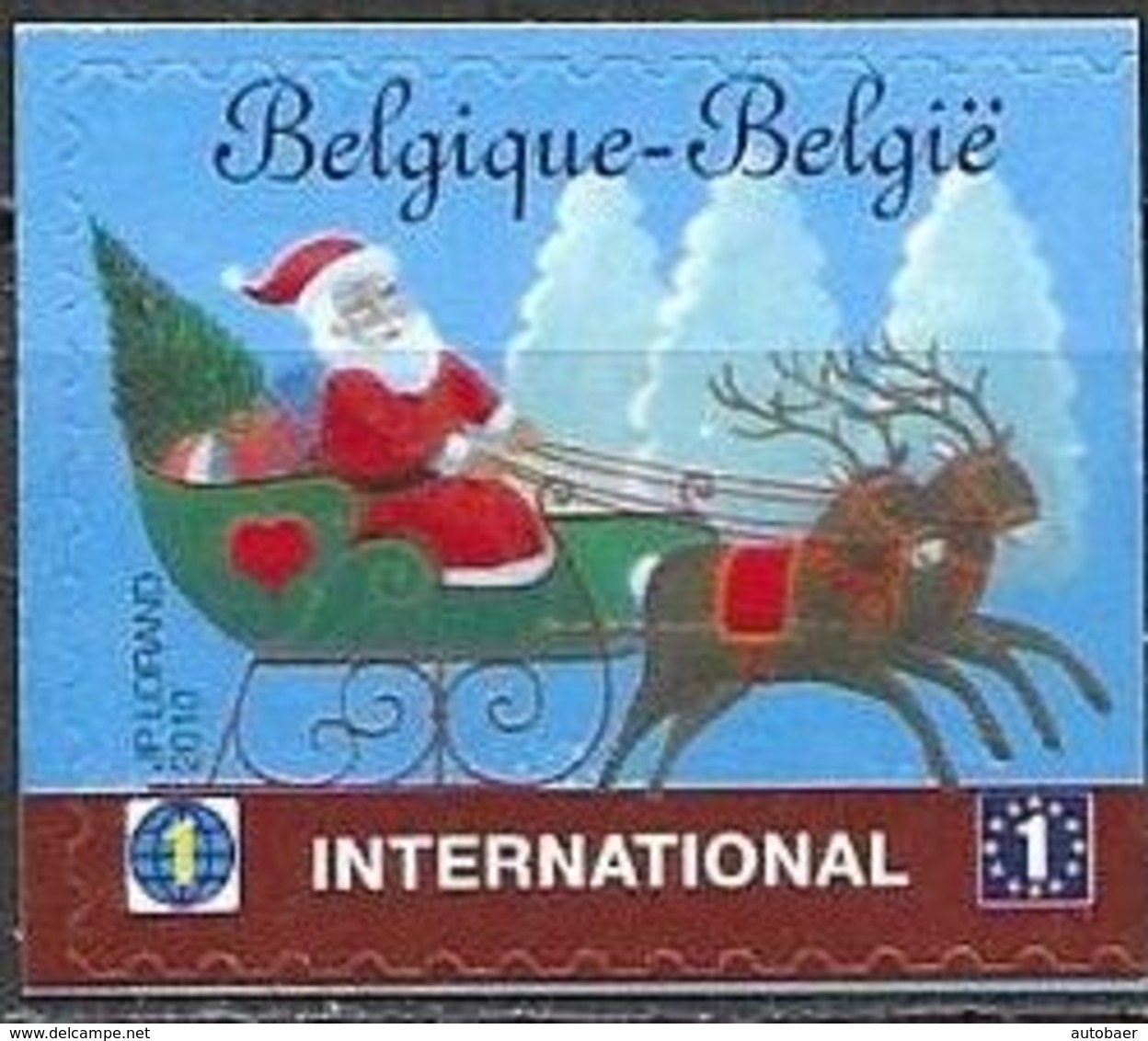 Belgium Belgien Belgie Belgique 2010 Noel Christmas Michel 4134Dr MNH Mint Neuf Postfrisch ** - Unused Stamps