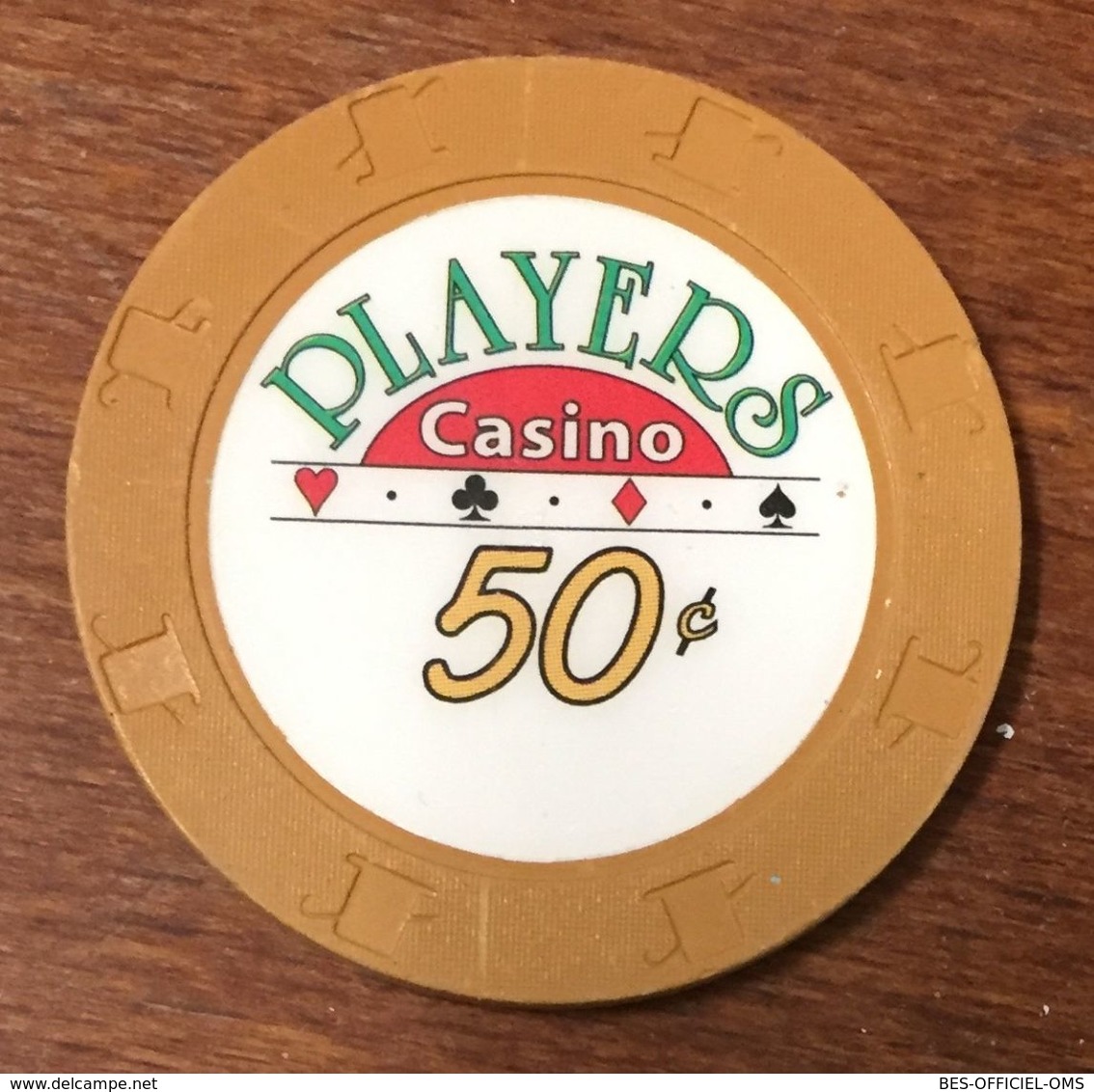 ÉTATS-UNIS USA CALIFORNIE VENTURA PLAYERS CASINO CHIP 50C JETON TOKENS COINS GAMING - Casino