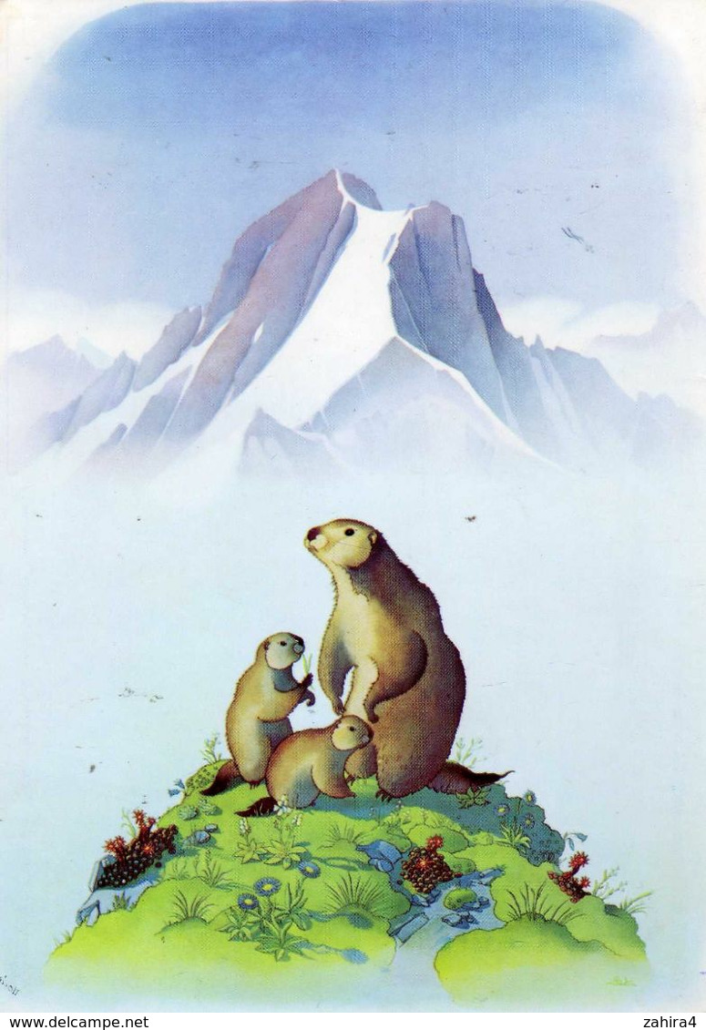 Marmottes - Affiche Du Parc National De La Vanoise - Samivel  - Edit. Mythra  Sallanches - Samivel