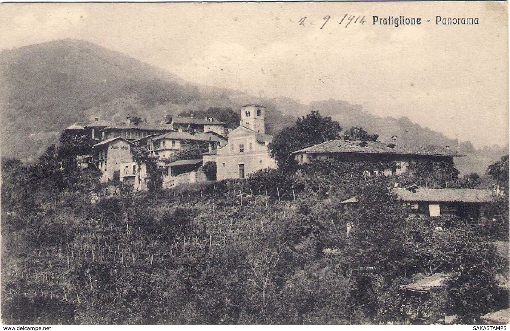 1914- Cartolina Di Pratiglione Torino -panorama Viaggiata - Other & Unclassified