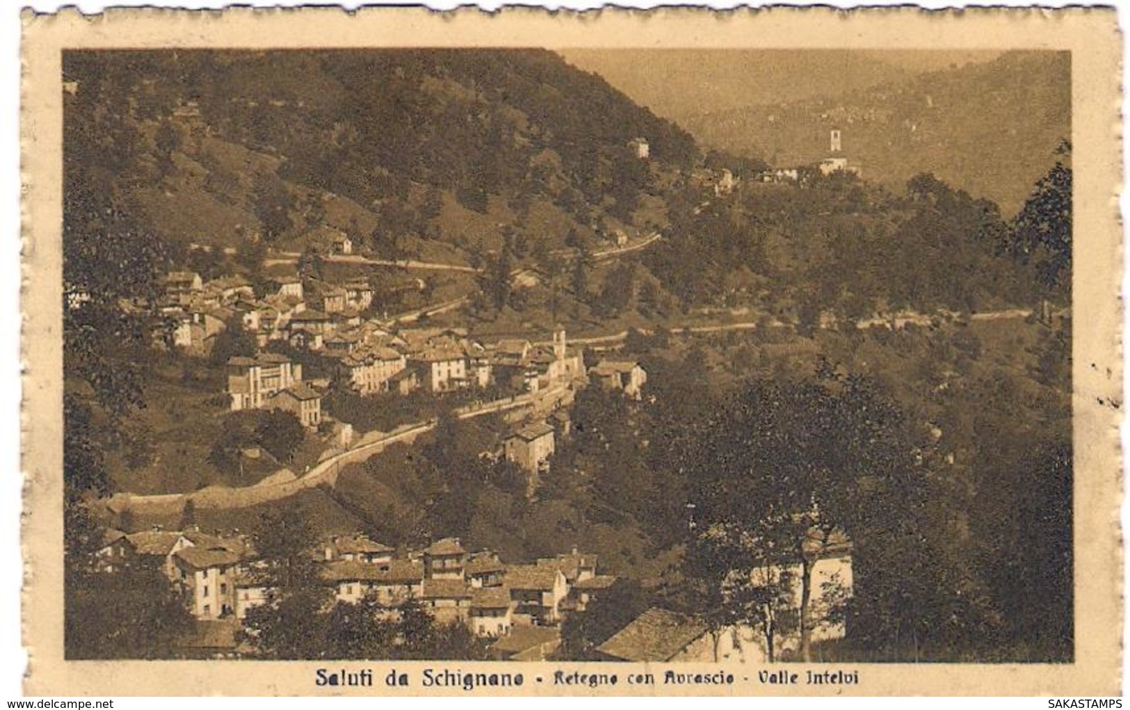 1923-"Schignano Como-Retegno Con Avrascio-Valle Intelvi" - Como