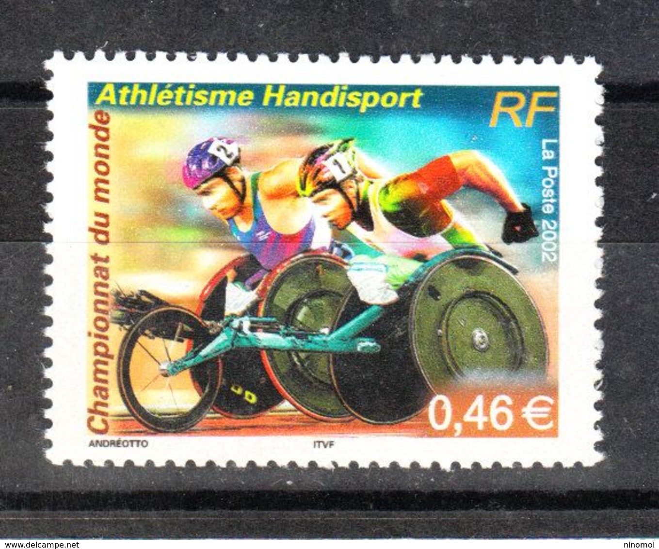 Francia - 2002.  Mondiali Di Disabili In Carrozzina. Hathletisme Handisport Championship. MNH - Sport Voor Mindervaliden