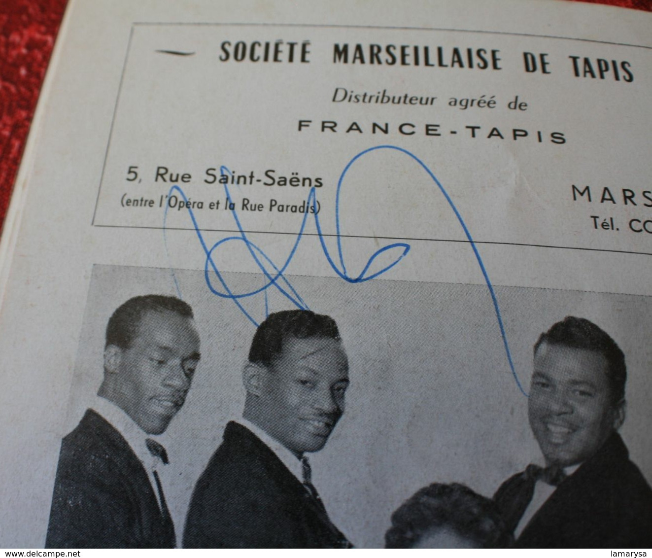 FABULEUX" THE PLATTERS " 2+1 VÉRITABLES AUTOGRAPHE DÉDICACE-OPÉRA MARSEILLE 1957-PIERRE PERRET-PAULETTE ROLLIN- - Programas