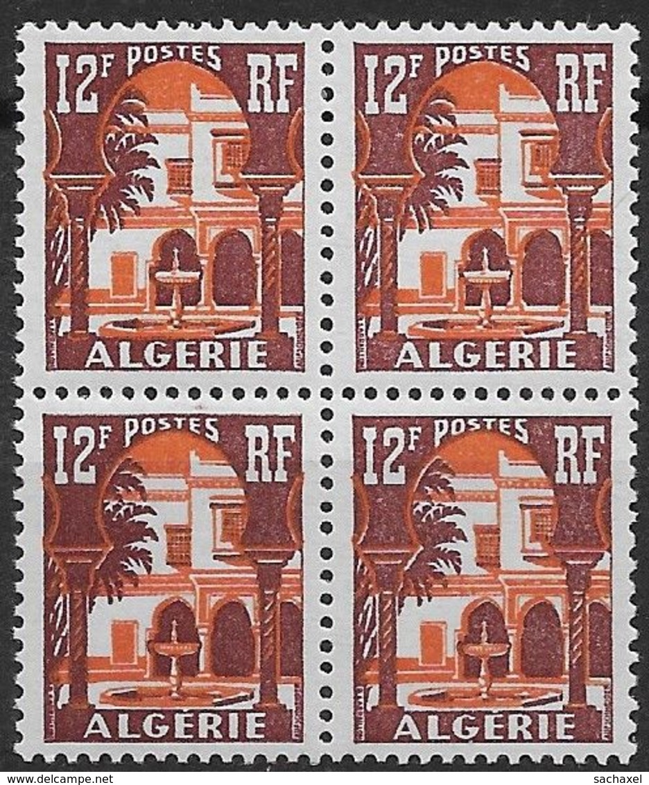 1956 Algérie N° 335 Et 336 (bloc De 4)  Nf** MNH . Musée Du Bardo, Franchet D'Esperey - Unused Stamps