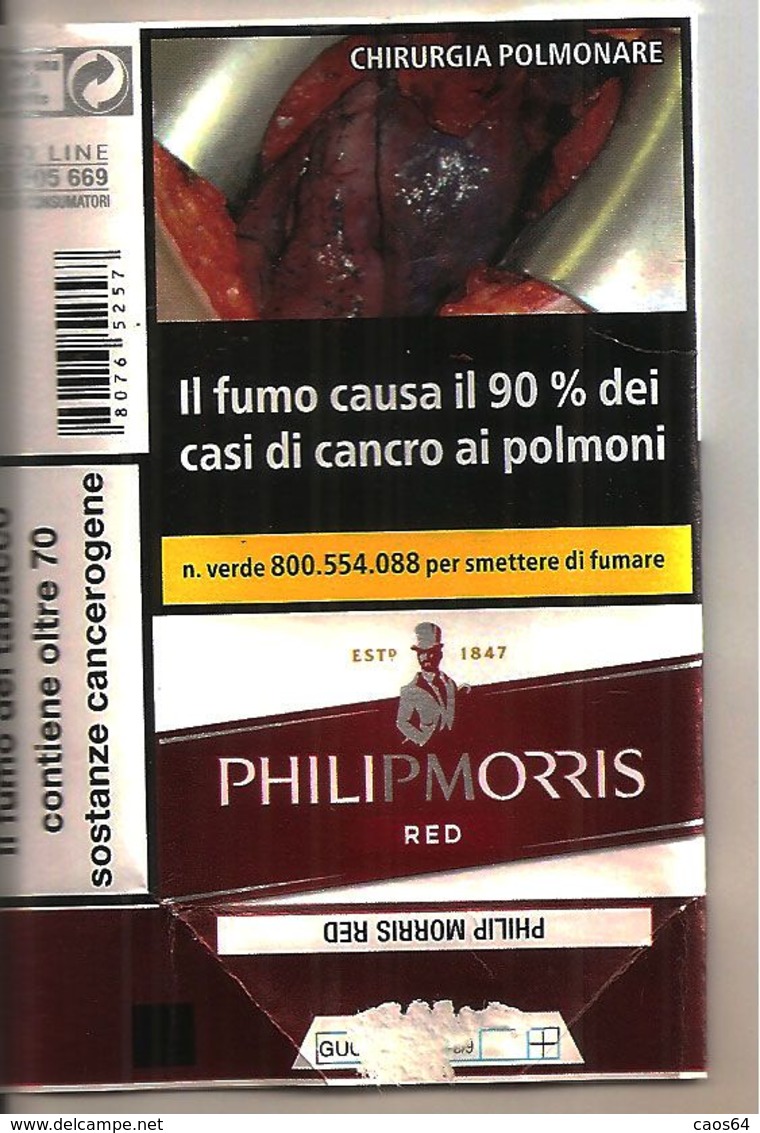 PHILIP MORRIS RED SOFT ITALY BOX SIGARETTE - Etuis à Cigarettes Vides