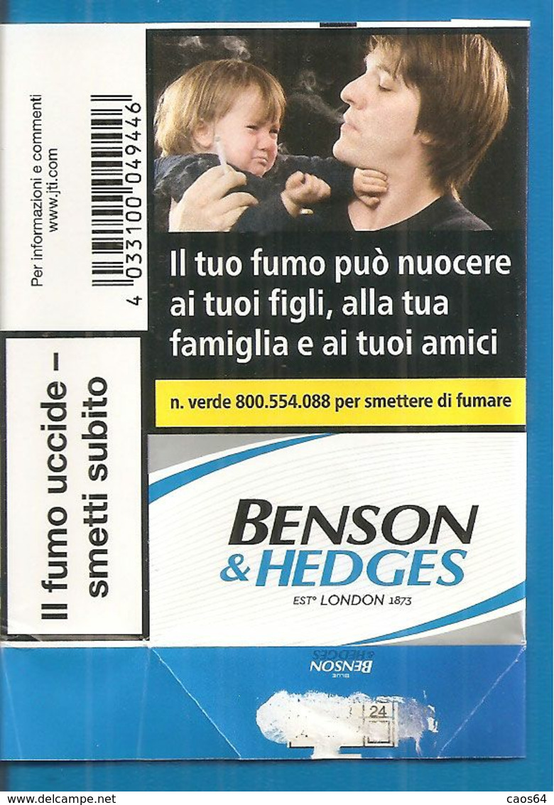 BENSON & HEDGES BLU SOFT ITALY BOX SIGARETTE - Etuis à Cigarettes Vides