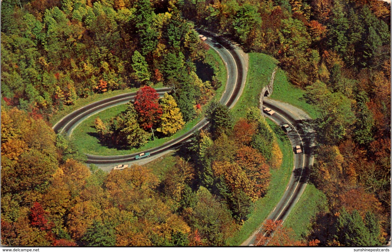 Tennessee Smoky Mountains Aerial View Of The Famous Loop-Over 1968 - Smokey Mountains