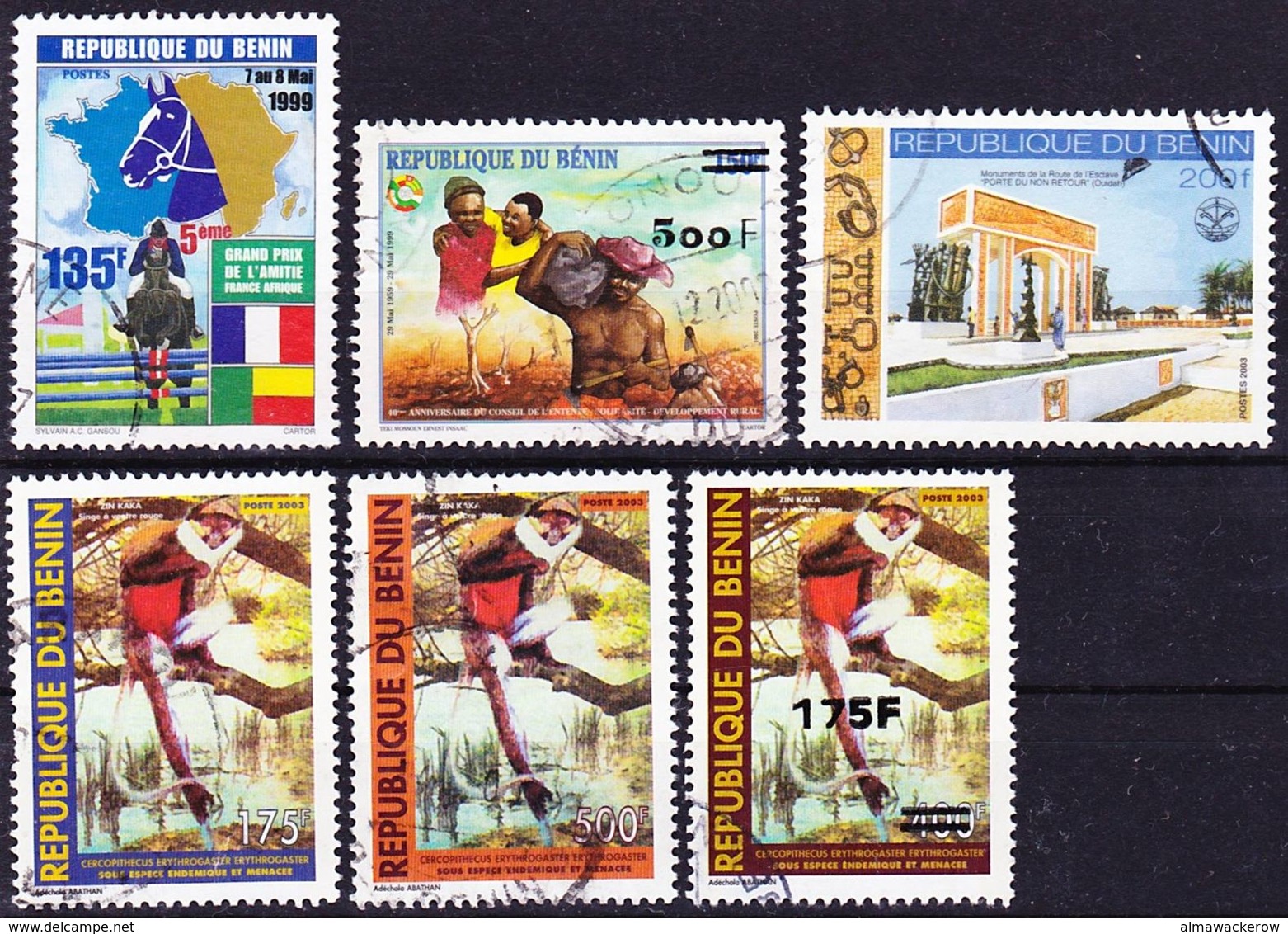 Benin 1999-2007 Lot Of Real Use Stamps Used O - Bénin – Dahomey (1960-...)