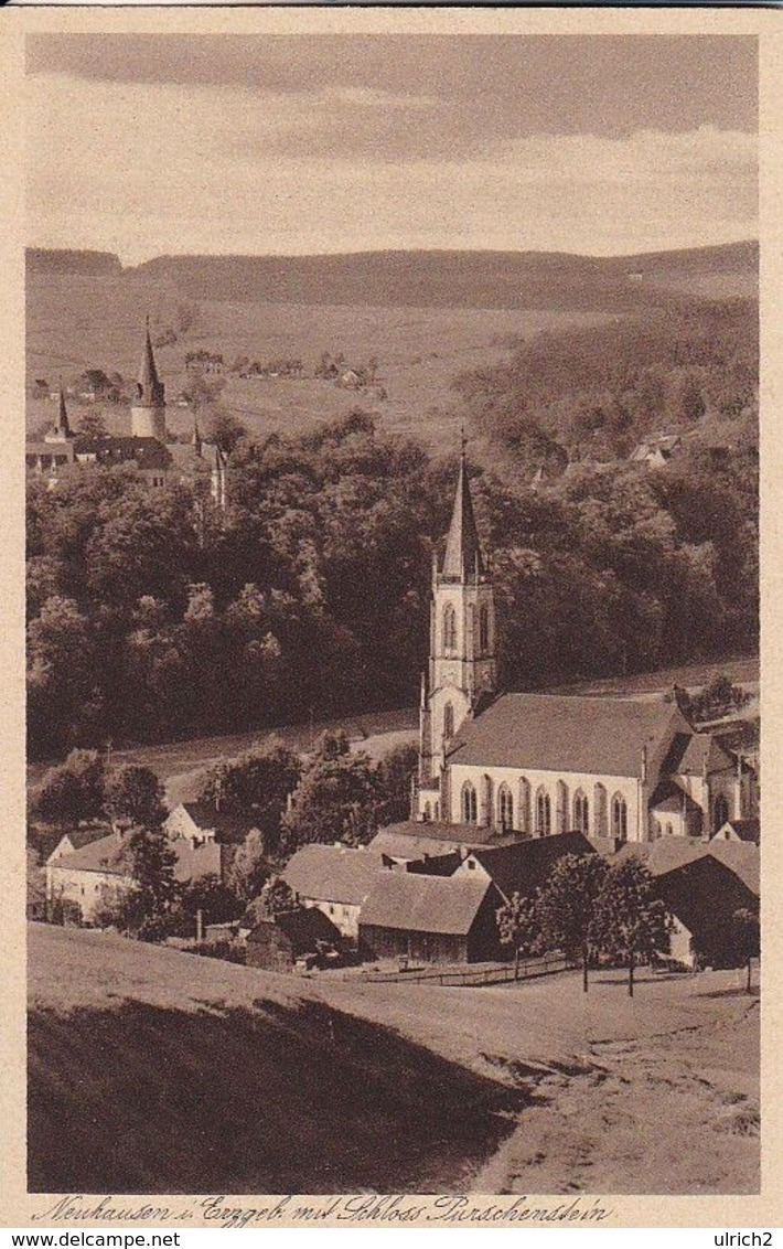 AK Neuhausen Im Erzgebirge Mit Schloß Purschenstein - Ca. 1910 (51545) - Neuhausen (Erzgeb.)