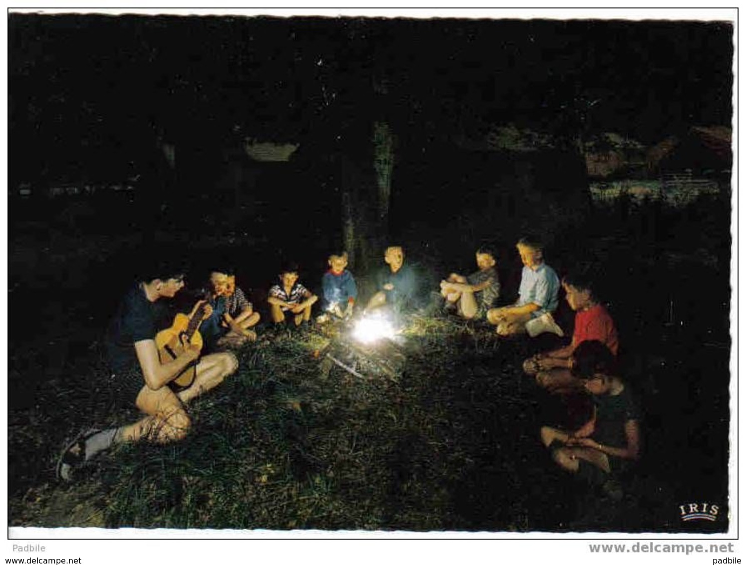 Carte Postale Belgique  Mutualités Socialiste Du Centre Camp De Vacances  Cul-des-Sarts   Scout La Nuit - Cul-des-Sarts