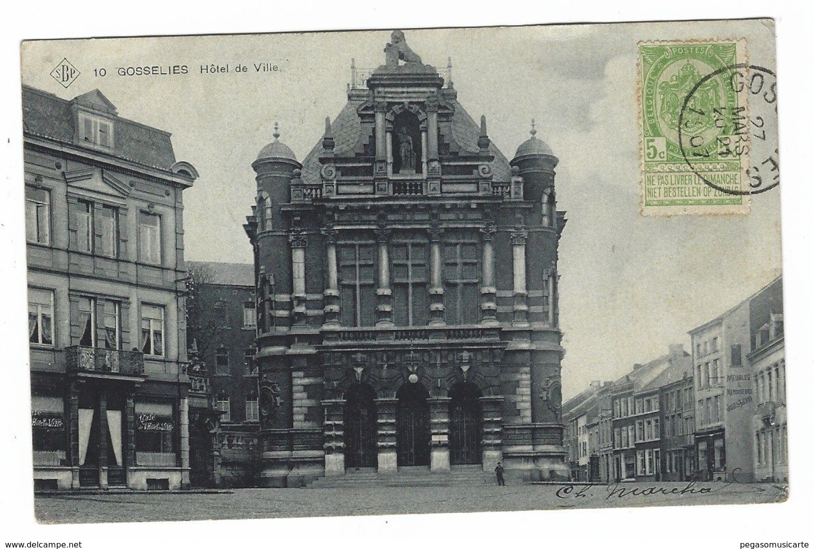 CLB262 - GOSSELIES HOTEL DE LA VILLE 1907 - Charleroi